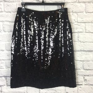 LAST CALL!! INC Black Sequin Straight Skirt